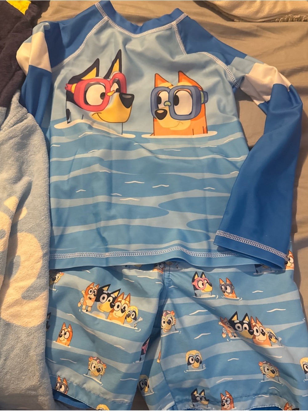 Bluey Boys Swimsuit Set Size 6/7